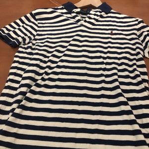 Polo Ralph Lauren Blue and White Striped Polo